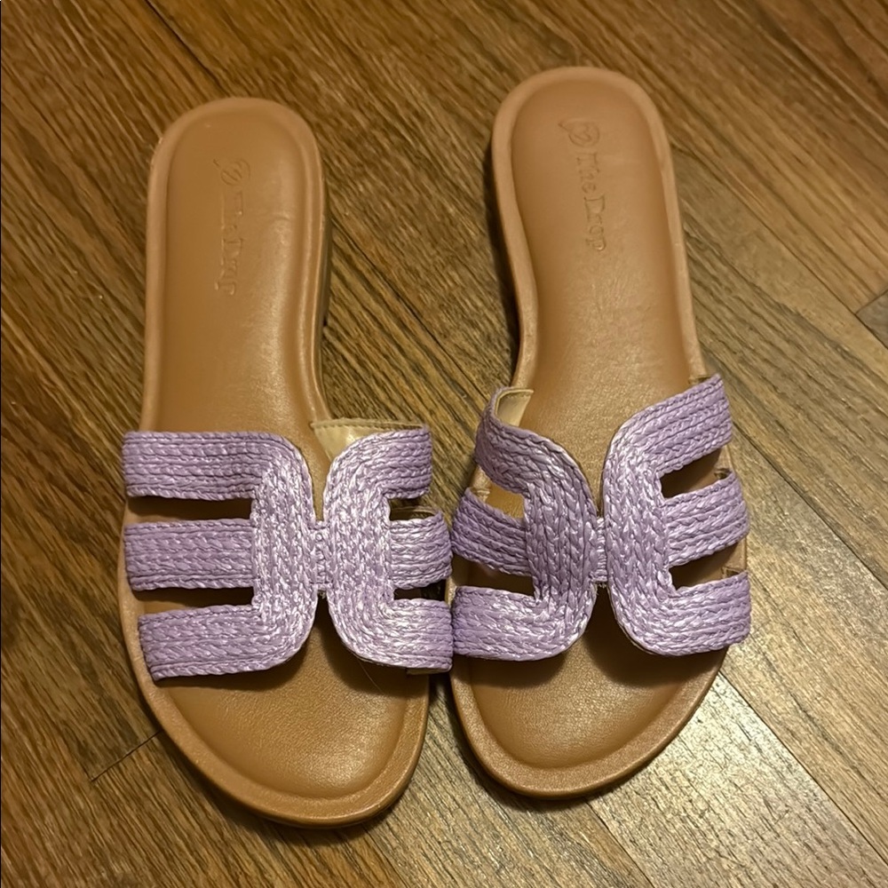 Lavender Braided Slide Sandals